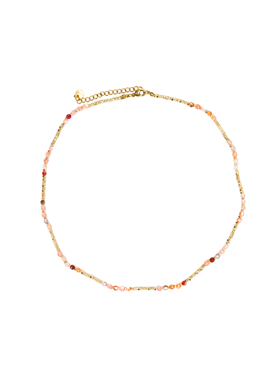 21Jewelz Ketting met kraaltjes - goud/roze