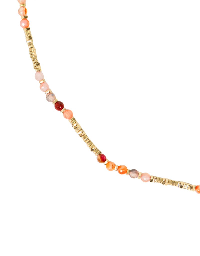 21Jewelz Ketting met kraaltjes - goud/roze