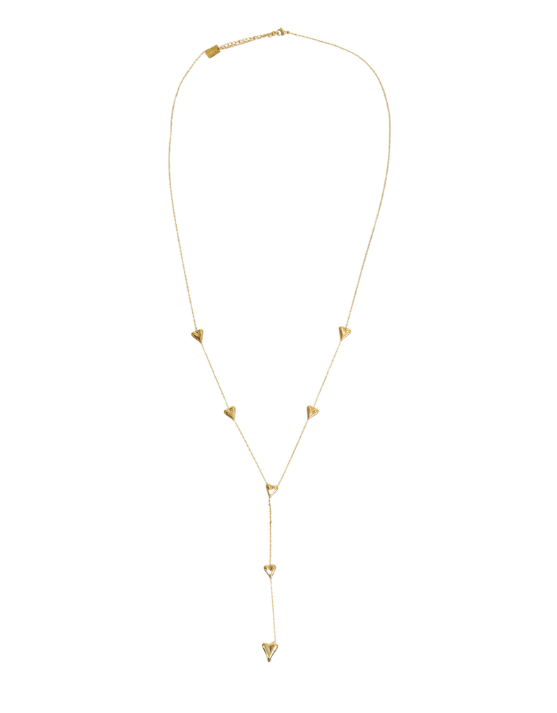 21Jewelz Extra lange ketting met hartjes - goud