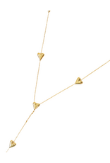 21Jewelz Extra lange ketting met hartjes - goud