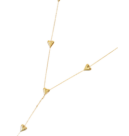 21Jewelz Extra lange ketting met hartjes - goud