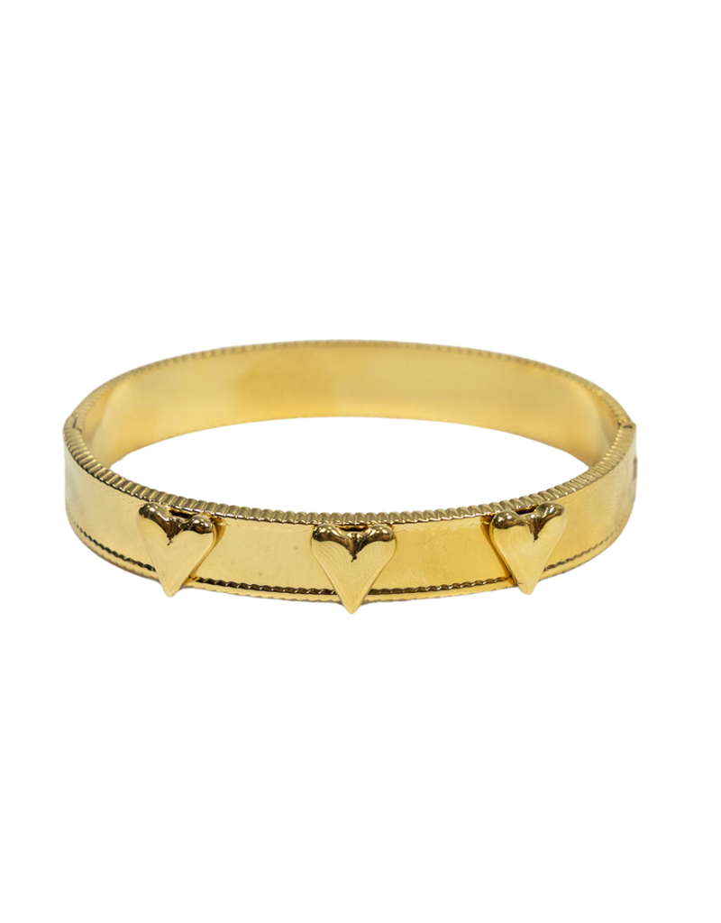 21Jewelz Bangle met 3 hartjes - goud
