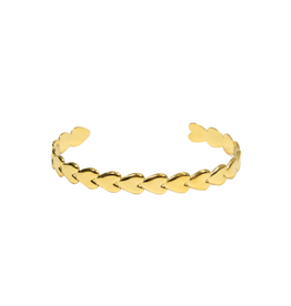 21Jewelz Open hartjes bangle - goud
