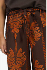 21Jewelz Pantalon met strik & palmboomprint - bruin