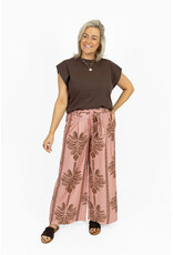 21Jewelz Pantalon met strik & palmboomprint - roze