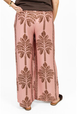 21Jewelz Pantalon met strik & palmboomprint - roze