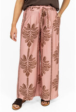21Jewelz Pantalon met strik & palmboomprint - roze
