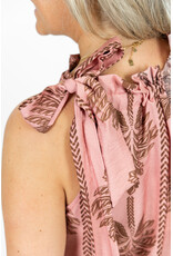 21Jewelz Mouwloze top met strik & palmboomprint - roze