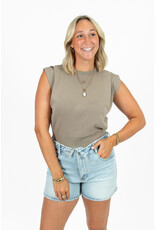 21Jewelz Jeans short met omgeslagen tailleband - blauw