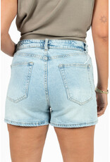 21Jewelz Jeans short met omgeslagen tailleband - blauw