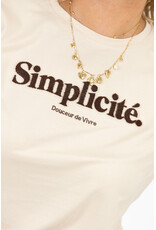 21Jewelz T-shirt "Simplicité" - beige/bruin