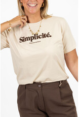 21Jewelz T-shirt "Simplicité" - beige/bruin