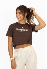 21Jewelz T-shirt "Simplicité" - bruin/beige