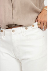 21Jewelz Jeans short met gouden knopen - ecru