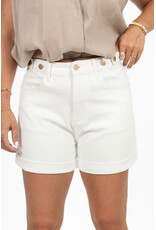 21Jewelz Jeans short met gouden knopen - ecru