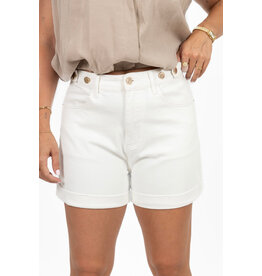 21Jewelz Jeans short met gouden knopen - ecru