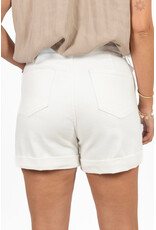 21Jewelz Jeans short met gouden knopen - ecru