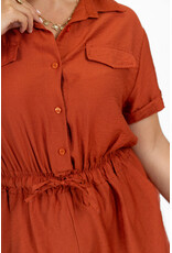 21Jewelz Effen playsuit met koordje - roest