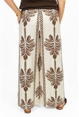 21Jewelz Pantalon met strik & palmboomprint - ecru