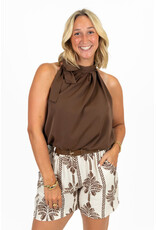21Jewelz Halter top met strik - bruin