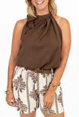 21Jewelz Halter top met strik - bruin