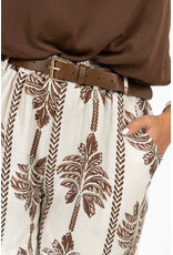 21Jewelz Short met riem & palmboomprint - ecru