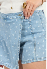 21Jewelz Denim skortje met stippen - blauw