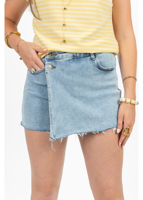 21Jewelz Overslag shortje met dubbele knoop -  blauw