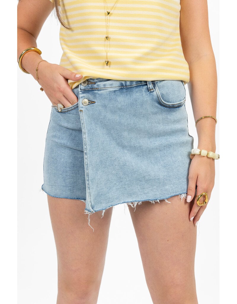 21Jewelz Overslag shortje met dubbele knoop -  blauw