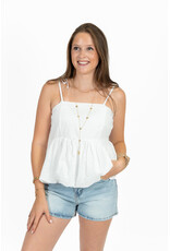 21Jewelz Ballon topje met spaghettibandjes - wit