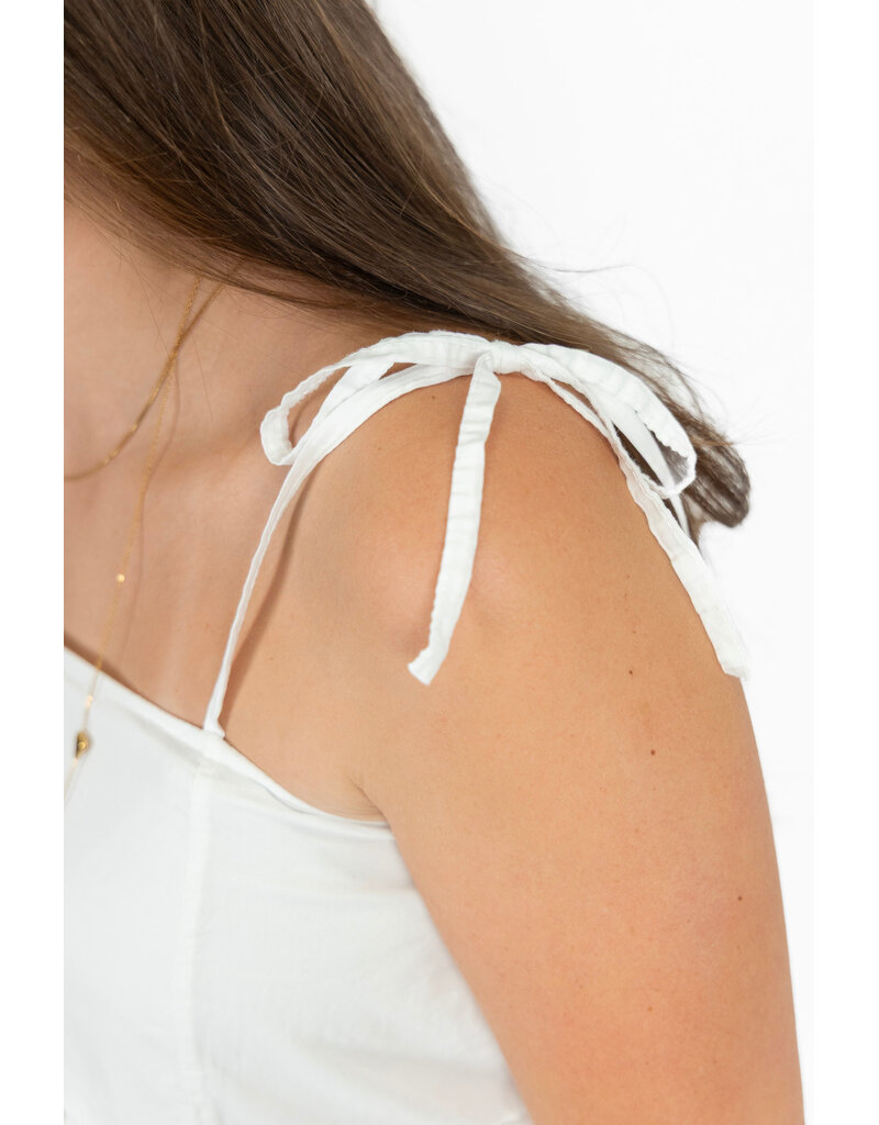 21Jewelz Ballon topje met spaghettibandjes - wit
