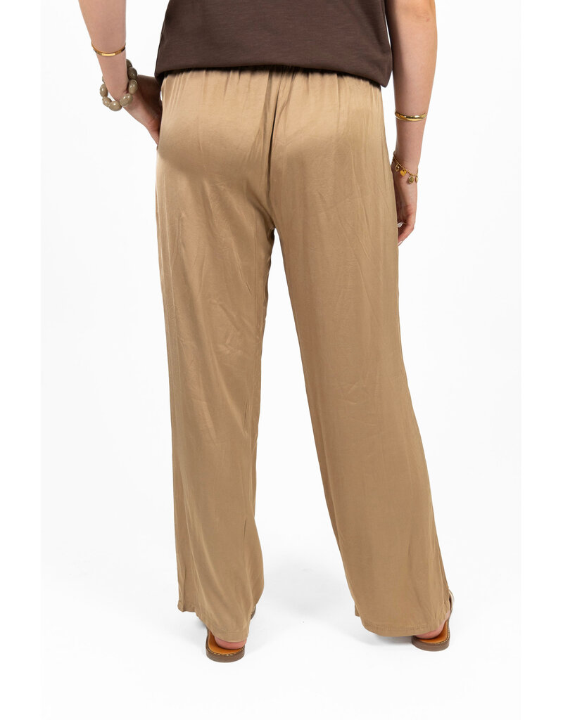 21Jewelz Satijn-look pantalon met koordje - beige