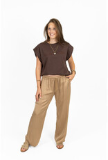 21Jewelz Satijn-look pantalon met koordje - beige