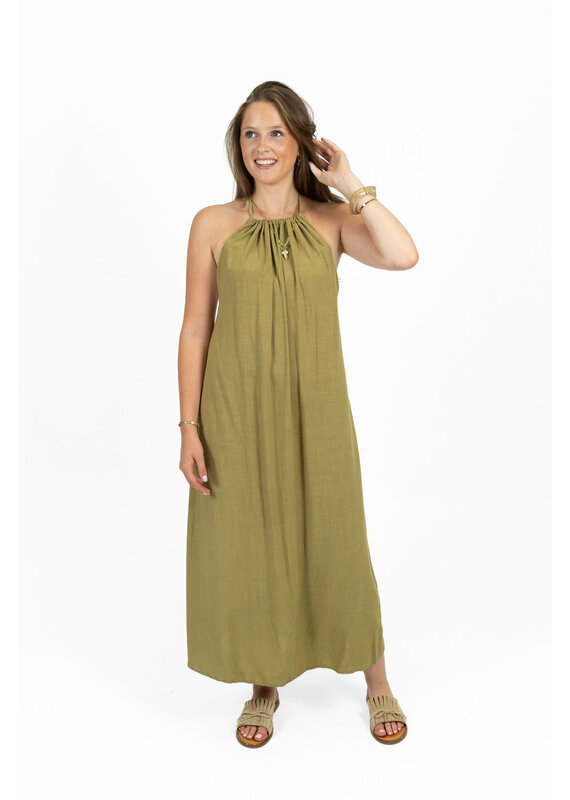 21Jewelz Halter jurk met strikdetail - groen