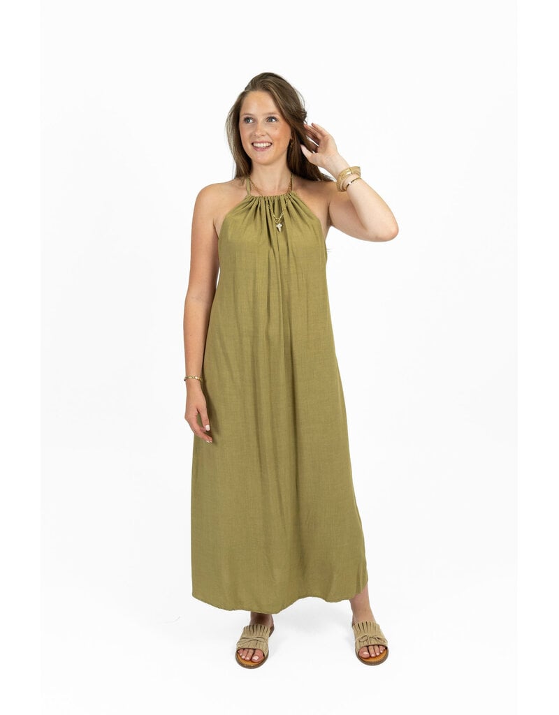 21Jewelz Halter jurk met strikdetail - groen