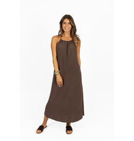 21Jewelz Halter jurk met strikdetail - bruin