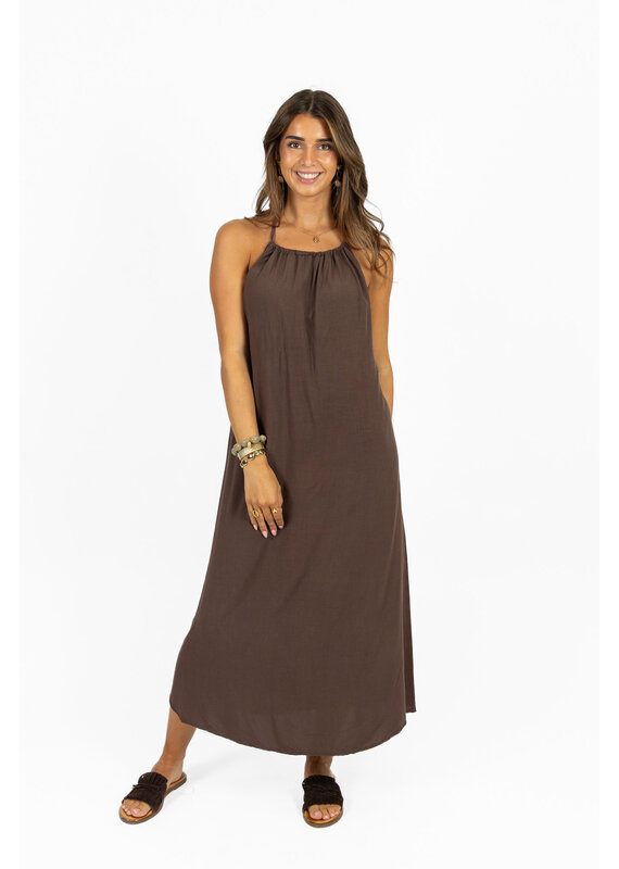 21Jewelz Halter jurk met strikdetail - bruin