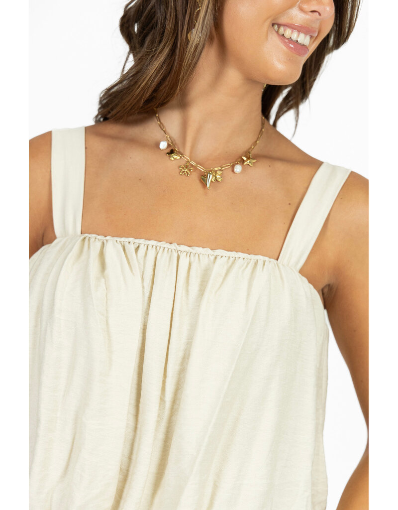 21Jewelz Top met pofeffect - ecru