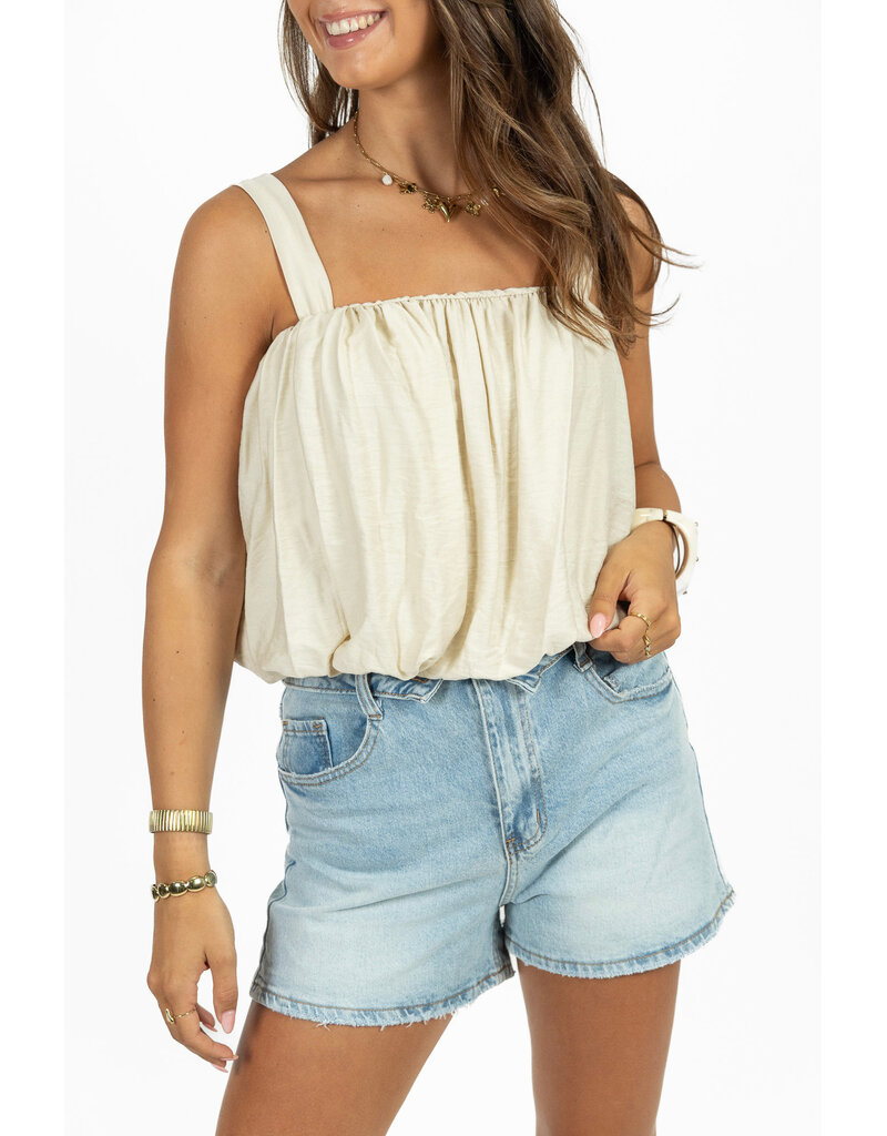 21Jewelz Top met pofeffect - ecru