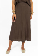 21Jewelz Effen maxi rok met naden - bruin