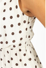 21Jewelz One shoulder jurk met stippen - ecru/bruin