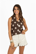 21Jewelz Shortje met zigzag zoom - ecru/bruin