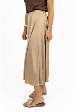 21Jewelz Satijn-look rok met elastische band - beige