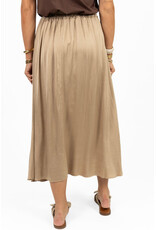 21Jewelz Satijn-look rok met elastische band - beige