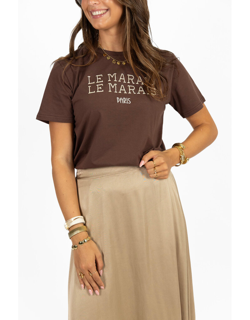 21Jewelz Satijn-look rok met elastische band - beige