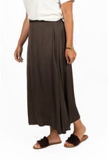 21Jewelz Satijn-look rok met elastische band - bruin