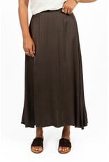 21Jewelz Satijn-look rok met elastische band - bruin