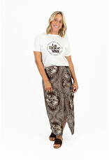 21Jewelz Wikkelrok met zomerse print - bruin/ecru