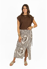 21Jewelz Wikkelrok met zomerse print - ecru
