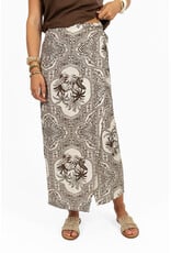 21Jewelz Wikkelrok met zomerse print - ecru/bruin